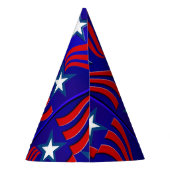 Abstract vlaggenpatroon met USA Text Party Pet Feesthoedjes (Achterkant)