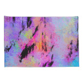 Abstract Vlekkerig Meerkleurig Kussensloop (Achterkant-Rechts)