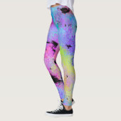 Abstract Vlekkerig Meerkleurig Leggings (Links)