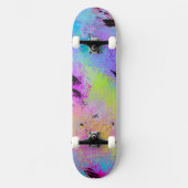 Abstract Vlekkerig Meerkleurig Persoonlijk Skateboard (Voorkant)