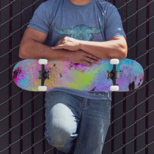 Abstract Vlekkerig Meerkleurig Persoonlijk Skateboard