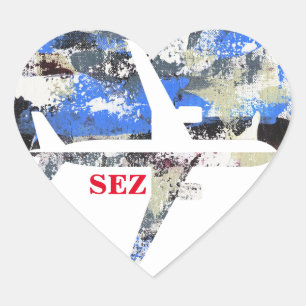 Abstract vliegen door Michael Moffa Hart Sticker