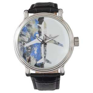 Abstract vliegen door Michael Moffa Horloge