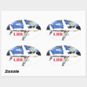 Abstract vliegen door Michael Moffa Ovale Sticker (Vel)