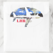 Abstract vliegen door Michael Moffa Ovale Sticker (Tas)