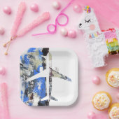 Abstract vliegen door Michael Moffa Papieren Bordje (Feest)