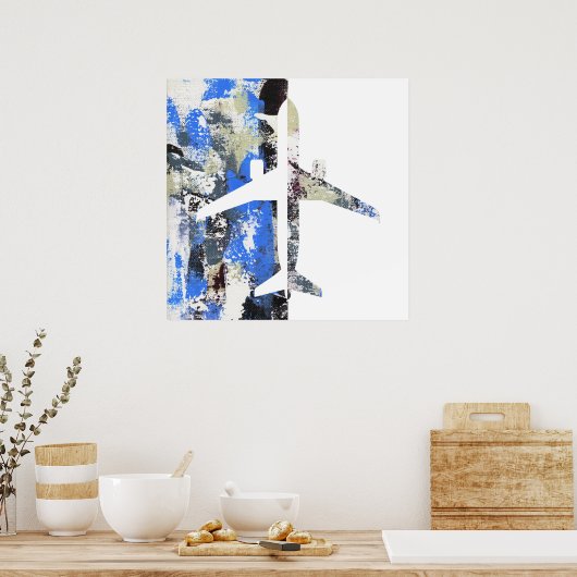 Abstract vliegen door Michael Moffa Poster (Keuken)