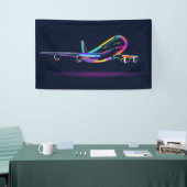 Abstract vliegtuig spandoek (Beurs)