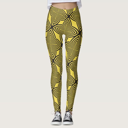 abstract vlindereffect leggings (Voorkant)