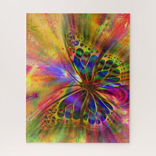 Abstract vlinderontwerp legpuzzel (Verticaal)