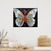 Abstract vlinderschilderen - KunstPrints Poster (Keuken)