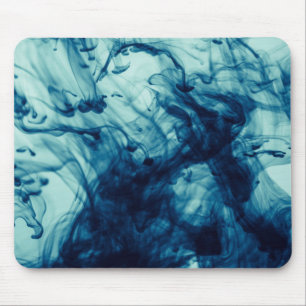 Abstract vloeibaar blauw modern design muismat