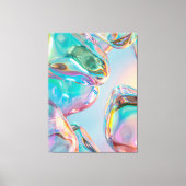 Abstract Vloeibaar Chroom Canvasprint met Spanfunc Canvas Afdruk (Voorkant)