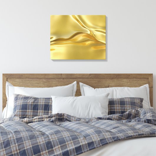 Abstract vloeibaar goud canvas afdruk (Insitu (Slaapkamer))