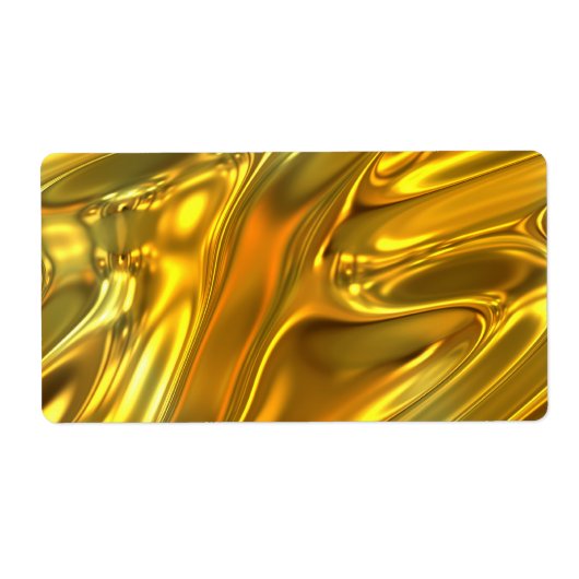 Abstract vloeibaar goud etiket (Voorkant)