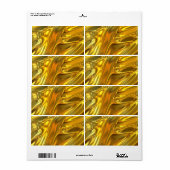 Abstract vloeibaar goud etiket (Full Sheet)