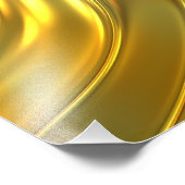 Abstract vloeibaar goud foto afdruk (Hoek)