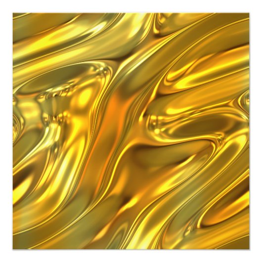 Abstract vloeibaar goud foto afdruk (Voorkant)