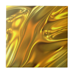 Abstract vloeibaar goud tegeltje