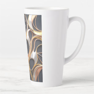 Abstract Vloeibaar Metaalachtig Ontwerp gekleurd G Latte Mok