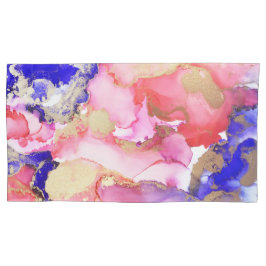 Abstract vloeibaar Paars roze goud Kussensloop