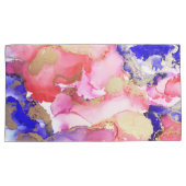 Abstract vloeibaar Paars roze goud Kussensloop (Voorkant-Rechts)