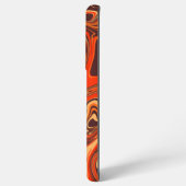 Abstract, vloeibaar rood marmer, vocht, retro samsung galaxy hoesje (Achterkant horizontaal)