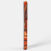 Abstract, vloeibaar rood marmer, vocht, retro samsung galaxy hoesje (Rechterkant)