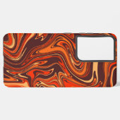 Abstract, vloeibaar rood marmer, vocht, retro samsung galaxy hoesje (Linkerkant)