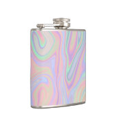 Abstract vloeibaar vormend paaskleurontwerp heupfles (Rechts)