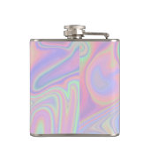 Abstract vloeibaar vormend paaskleurontwerp heupfles (Achterkant)