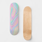 Abstract vloeibaar vormend paaskleurontwerp persoonlijk skateboard (Voorkant)