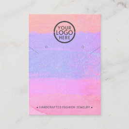 Abstract Voeg uw Logo Ketting & Oorbellen Display Contactkaartje