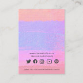 Abstract Voeg uw Logo Ketting & Oorbellen Display Contactkaartje (Achterkant)