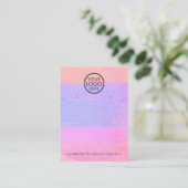 Abstract Voeg uw Logo Ketting & Oorbellen Display Contactkaartje (Staand voorkant)