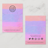 Abstract Voeg uw Logo Ketting & Oorbellen Display Contactkaartje (Voorkant / Achterkant)