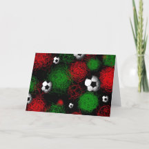 Abstract Voetbal2 - Kerst/Vakantie Kaart