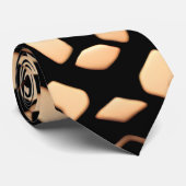 Abstract Voetbal Halftone Zwart Biege Pattern Stropdas (Opgerold)