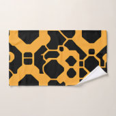 Abstract Voetbal Halftone Zwart Geel Patroon Bad Handdoek (Handdoek)