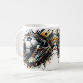 Abstract Voetbal Studschoenen Koffiemok (Voorkant links)