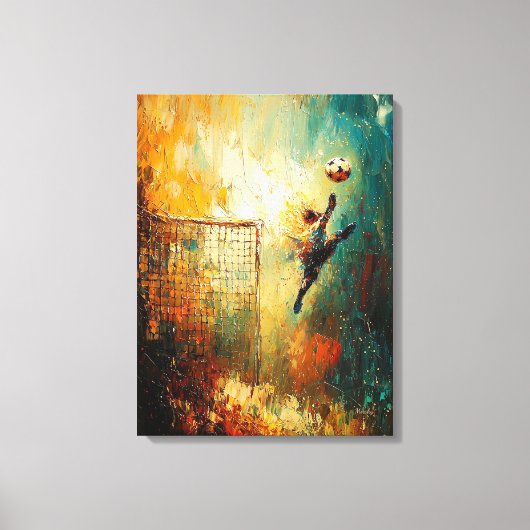 Abstract Voetbaldoelman Kunst Canvas Afdruk (Voorkant)