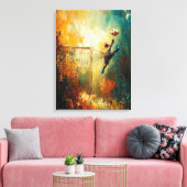 Abstract Voetbaldoelman Kunst Canvas Afdruk (Insitu (Woonkamer))