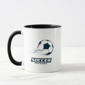 Abstract Voetbaltoernooi Ontwerp met Deeltjes Mok (Links)