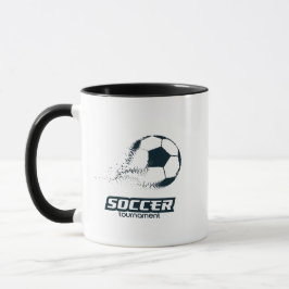 Abstract Voetbaltoernooi Ontwerp met Deeltjes Mok