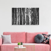 Abstract vogelbos, zwart en wit canvas afdruk (Insitu (Woonkamer))