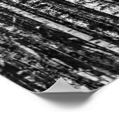 Abstract vogelbos, zwart en wit poster (Hoek)