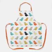 Abstract vogelpatroon met kleurrijke middeleeuwen schort (Voorkant)