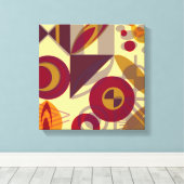 Abstract volk canvas afdruk (Insitu (Houten vloer))