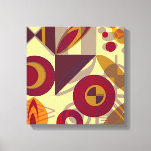 Abstract volk canvas afdruk