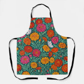 Abstract Volk Marigold Vlinders Schort (Voorkant)